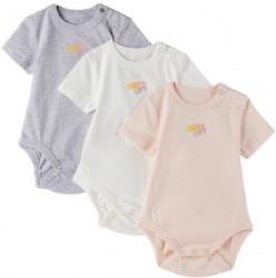 Baby Multicolor Off Stamp Bodysuits