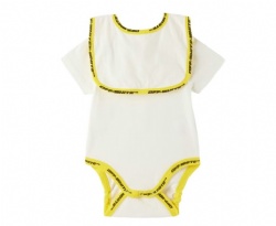 Baby White Industrial Bodysuit & Bib Set