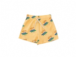 Yellow Printed Shorts for Boys and Girls