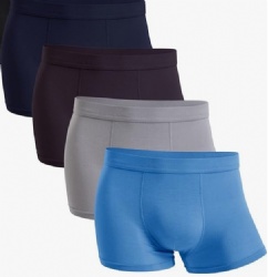 Men's Underwear Soft Bamboo Rayon Boxer Briefs Stretch Trunks Pack